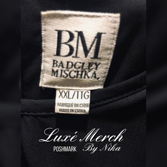 🏴Badgley Mischka Sheer Blouse - Black - Picture 4 of 5